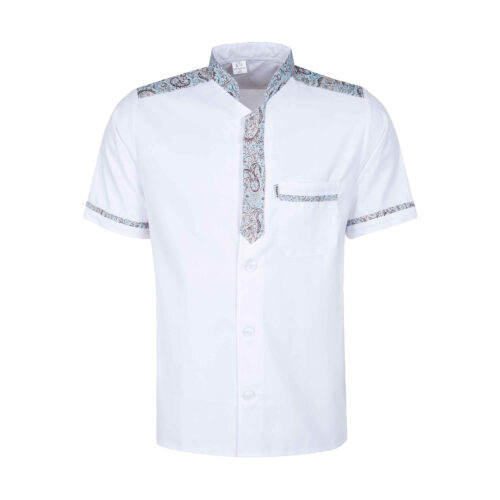 Modern Men's Short Sleeve Chef Jacket – Professional Stylish Kitchen Coat for Restaurants