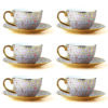 Artistic Classic Porcelain Tea Set with Golden Detailing – Sophisticated & Elegant Dining Experience