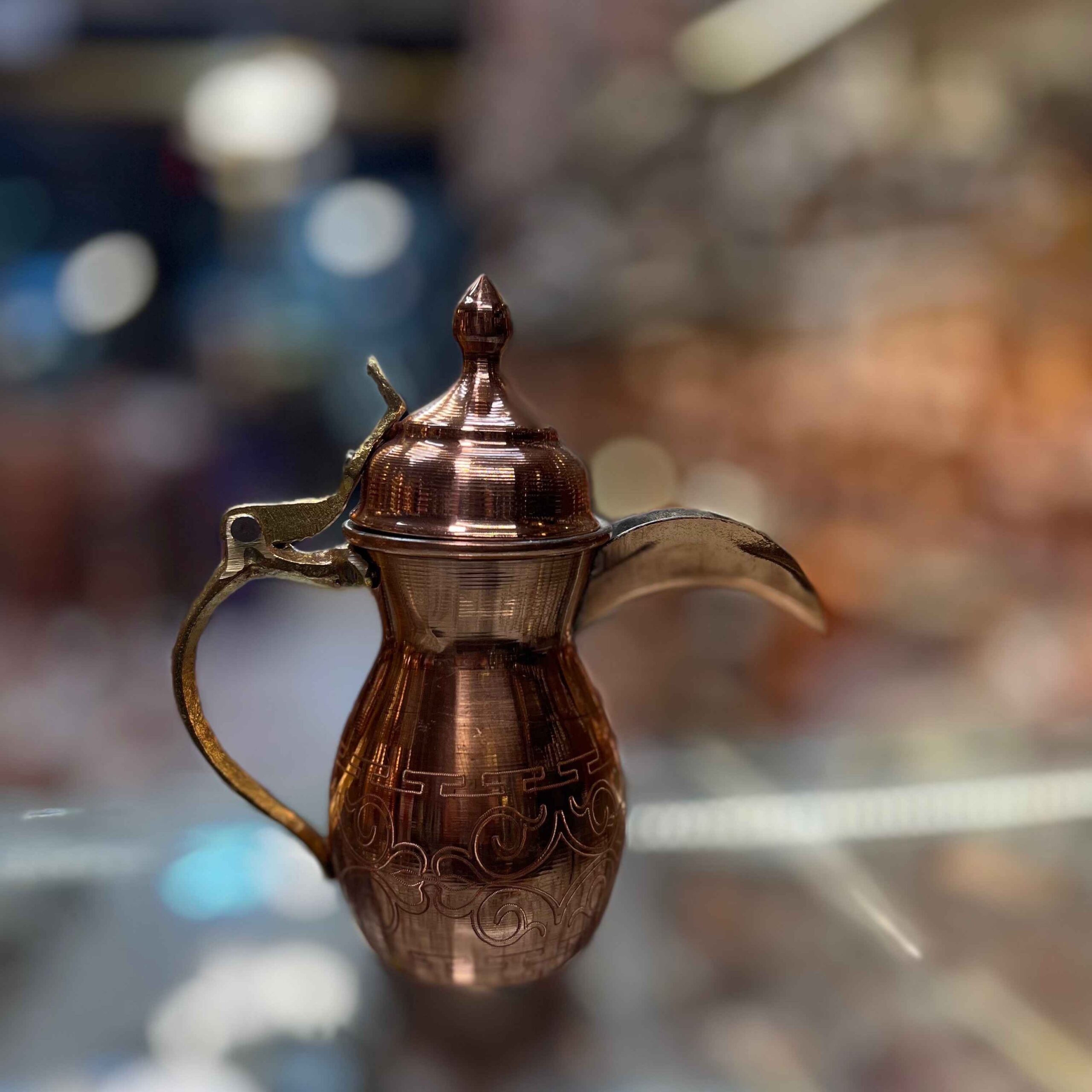 Handmade Copper Dallah Arabic Coffee Pot – Rhymnici Model