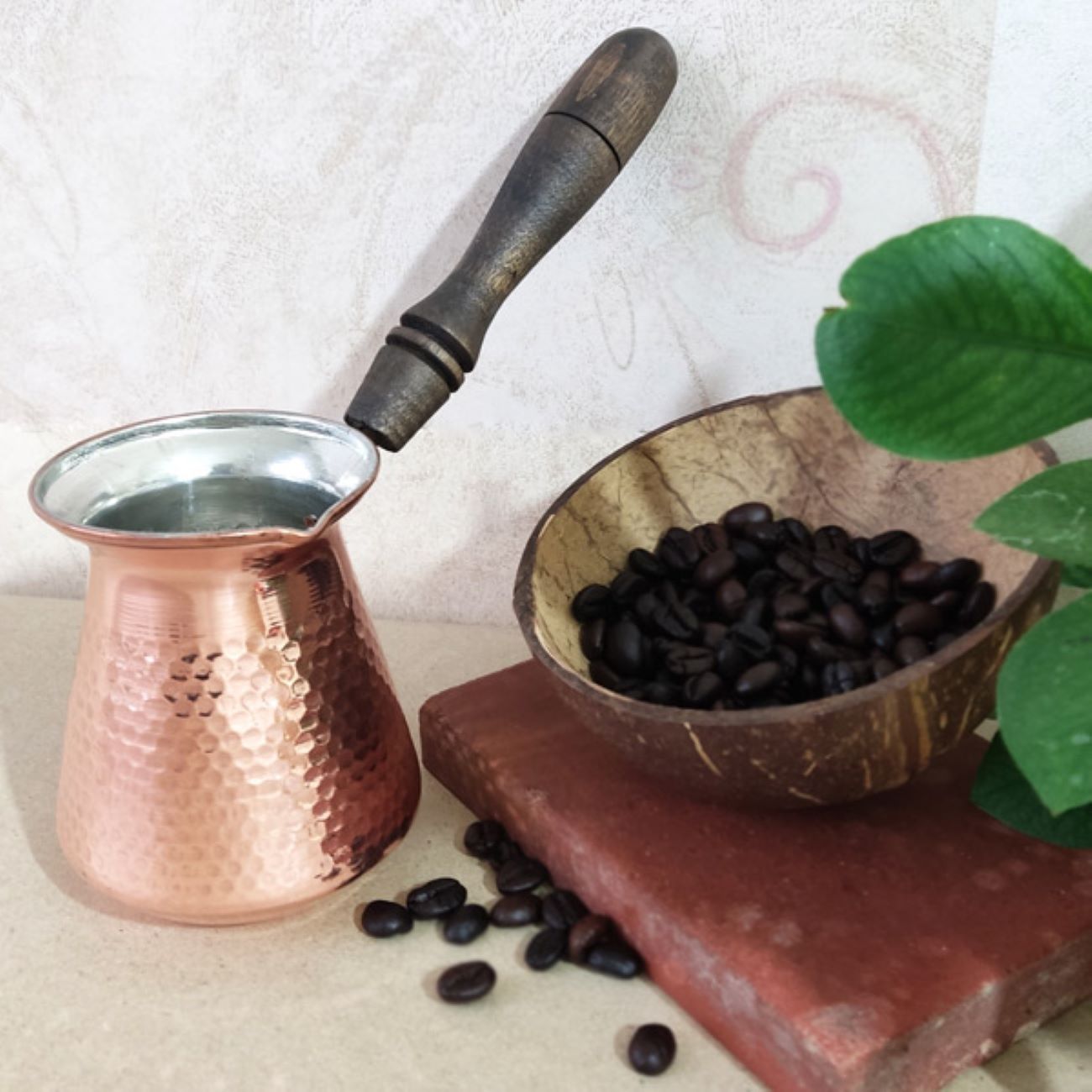 Authentic Copper Turkish Coffee Pot – Handcrafted Cezve for Traditional Brewing, Premium Model