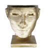 Decorative Concrete Sculptural Vase Featuring a Distinctive Face Design, Ideal for Modern Artistic Interiors