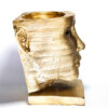 Decorative Concrete Sculptural Vase Featuring a Distinctive Face Design, Ideal for Modern Artistic Interiors