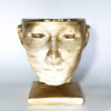 Decorative Concrete Sculptural Vase Featuring a Distinctive Face Design, Ideal for Modern Artistic Interiors