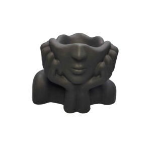 Decorative Concrete Sculptural Vase with a Graceful Girl Design, Serving as a Striking Modern Art Piece