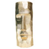 Decorative Concrete Sculptural Vase in a Luxurious Golden Finish, Perfect for Contemporary Decor