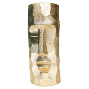 Decorative Concrete Sculptural Vase in a Luxurious Golden Finish, Perfect for Contemporary Decor