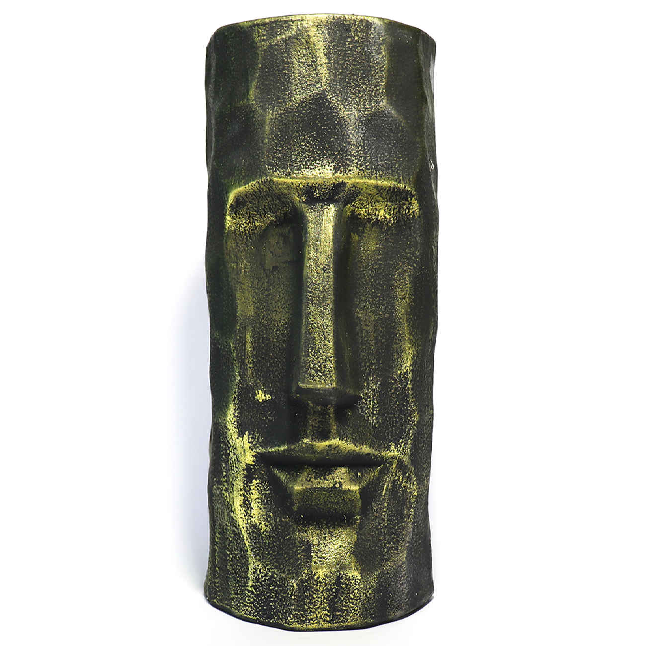 Decorative Concrete Sculptural Vase in a Luxurious Golden Finish, Perfect for Contemporary Decor
