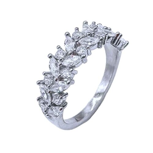 Amethyst Silver Gemstone Ring for Women – Leaf Design, Bohemian Gemstone Jewelry
