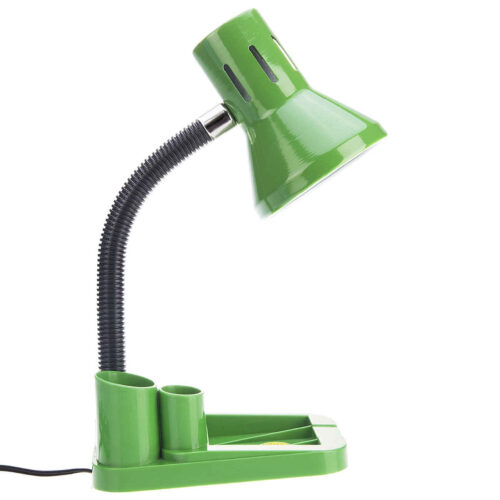 Classic Metal Desk Lamp with Organizer – Functional Workspace Light