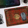 Desk Mouse Pad with Persian Rug Design in Red