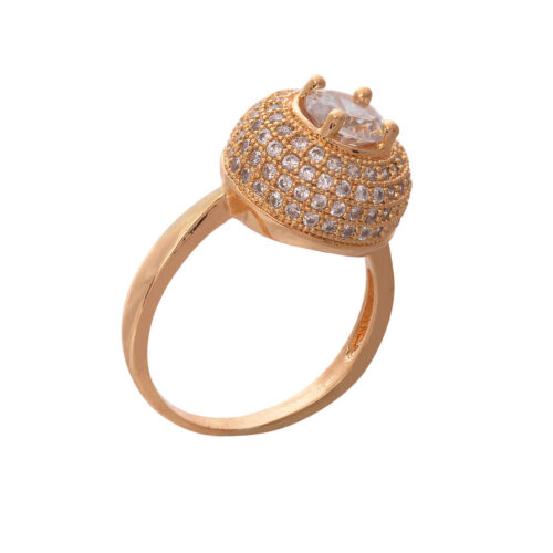 Persian Brass Rhinestone Ring for Women – Elegant Cute and Casual Design