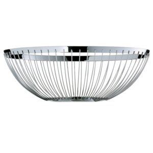 Elegant Metal Wire Fruit Basket Chic & Luxe in Silver