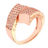 Elegant Brass Ring for Women in Bronze