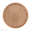 Persian Copper Serving Tray - Traditional Round Geometric Tea Tray