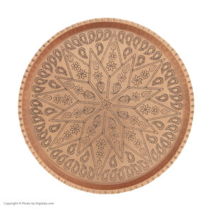 Persian Copper Serving Tray – Traditional Round Geometric Tea Tray
