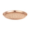 Persian Copper Serving Tray - Traditional Round Geometric Tea Tray