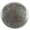 Elegant Persian Copper Serving Tray - Geometric Traditional Silver Finish Tray