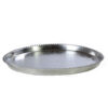 Elegant Persian Copper Serving Tray - Geometric Traditional Silver Finish Tray