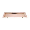 Elegant Footed Persian Copper Serving Tray - Rectangular Traditional Tray