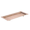 Elegant Footed Persian Copper Serving Tray - Rectangular Traditional Tray