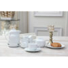 Elegant Porcelain Serving Teapot with Warmer in White