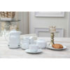 Elegant Porcelain Serving Teapot with Warmer in White