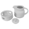 Elegant Porcelain Serving Teapot with Warmer in White