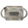 Elegant Resin Serving Tray - Modern Abstract Silver Tray with Handles