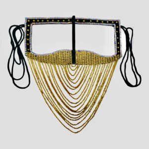 Elegant Rhinestone Battoulah Handcrafted Gulf Burqa