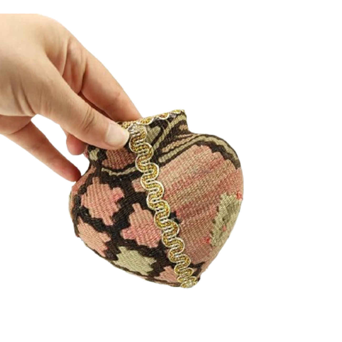 Handcrafted Bulbous Pottery Vase from Tabriz, Featuring an Intricate Persian Carpet Design for a Traditional Look
