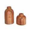 Set of Two Decorative Wooden Mini Flower Vases, Suitable for Both Rustic and Modern Home Decor Styles