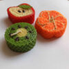 Handcrafted Natural Beeswax Candle with Kiwi Design