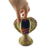 Handcrafted Pottery Single Stem Vase, Inspired by Traditional Persian Carpet Designs for an Artistic Display