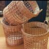 Artisan Wicker Storage Basket - Cylindrical Rustic Design