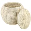 Round Wicker Organizer - Handwoven with Lid