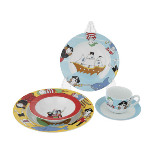 Iranian Ceramic Meal Set by Zariniran 5-Piece Child’s – Pirate Design