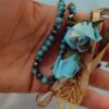 Islamic Gift Set: Decorative Prayer Beads Adorned with Ribbon Flowers