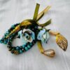 Islamic Gift Set: Decorative Prayer Beads Adorned with Ribbon Flowers