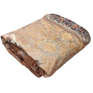 Large Persian Style Indoor Floor Mat with Floral Design