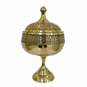 Luxury Brass Sugar Bowl with Handcrafted Lid