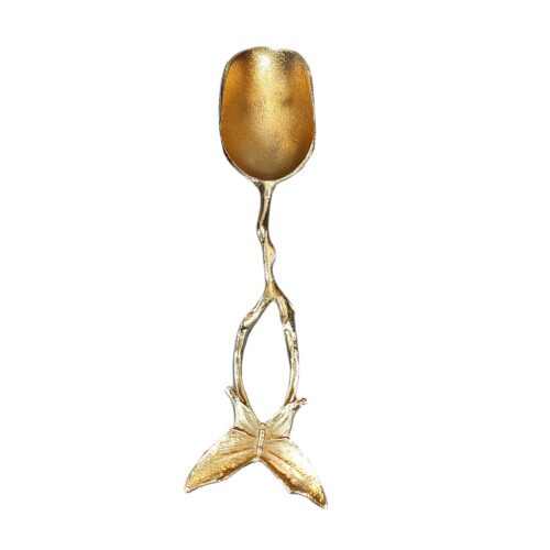 Nut Serving Spoon Butterfly Design in Golden