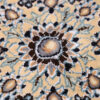 Hand-Knotted Persian Isfahan Rug (Lachak Toranj Floral Medallion) - Cream Wool