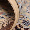Hand-Knotted Persian Isfahan Rug (Lachak Toranj Floral Medallion) - Cream Wool