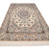Hand-Knotted Persian Isfahan Rug (Lachak Toranj Floral Medallion) - Cream Wool