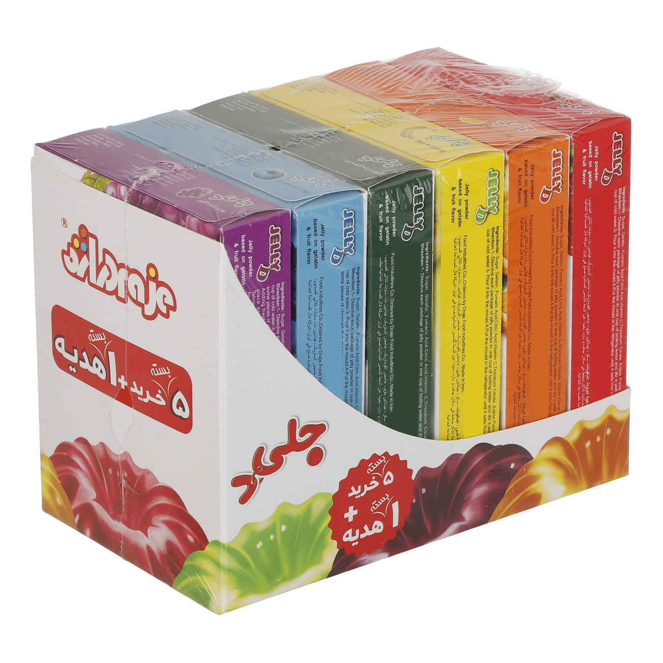 Halal Assorted Jelly Powder Pack by Draje, 100 gr (x6)