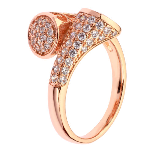 Brass Rhinestone Ring for Women – Chic and Casual Everyday Design