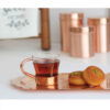 Persian Copper Serving Tray - Traditional Hammered Oval Tray