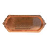 Persian Copper Serving Tray - Traditional Hammered Oval Tray
