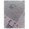 Original Handwoven Persian Minimalist Gabbeh Rug with Animal Motifs - Green Wool Blend