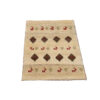 Genuine Handwoven Persian Minimalist Gabbeh Rug with Animal & Tree Motifs - Cream Wool
